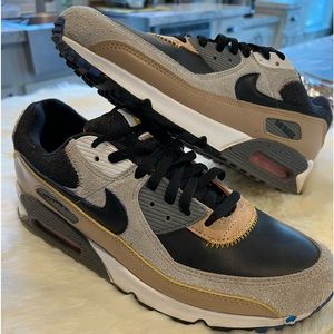Nike Men Air Max 90 SE Grey Fog Black DO6108 001-Size 11